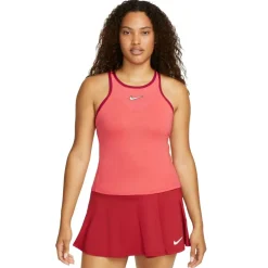Nike Tenniskleding*Dri-FIT Slam tennis tanktop dames ember glow noble red white