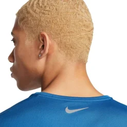 Nike Hardloopkleding*Miler Flash Dri-FIT UV hardloopshirt heren court  blue reflective silver