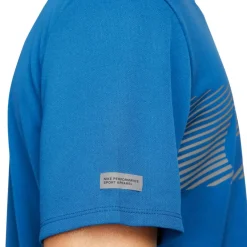 Nike Hardloopkleding*Miler Flash Dri-FIT UV hardloopshirt heren court  blue reflective silver