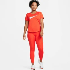 Nike Hardloopkleding*One Dri-FIT Swoosh hardloopshirt dames red