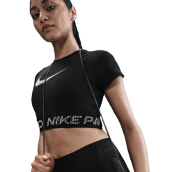 Nike Sportshirt*Pro SS shirt dames black white white