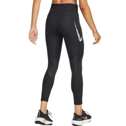 Nike Hardloopkleding*Swoosh Fast hardloopbroek dames black white
