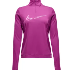 Nike Hardloopkleding*Swoosh hardloopshirt dames hot fuchsia light wild mango