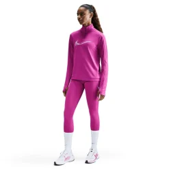 Nike Hardloopkleding*Swoosh hardloopshirt dames hot fuchsia light wild mango