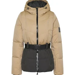 NIKKIE Ski Jassen|Wintersport*Nateland Contrast winterjas dames hummus