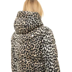 NIKKIE Ski Jassen|Wintersport*Newport Leopard winterjas dames hummus