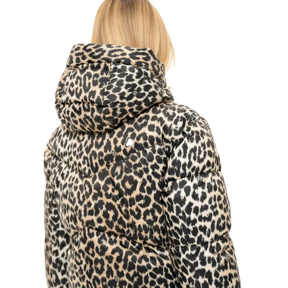 NIKKIE Ski Jassen|Wintersport*Newport Leopard winterjas dames hummus