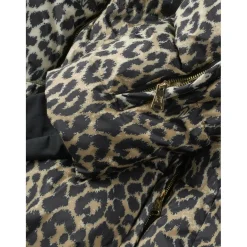 NIKKIE Ski Jassen|Wintersport*Newport Leopard winterjas dames hummus