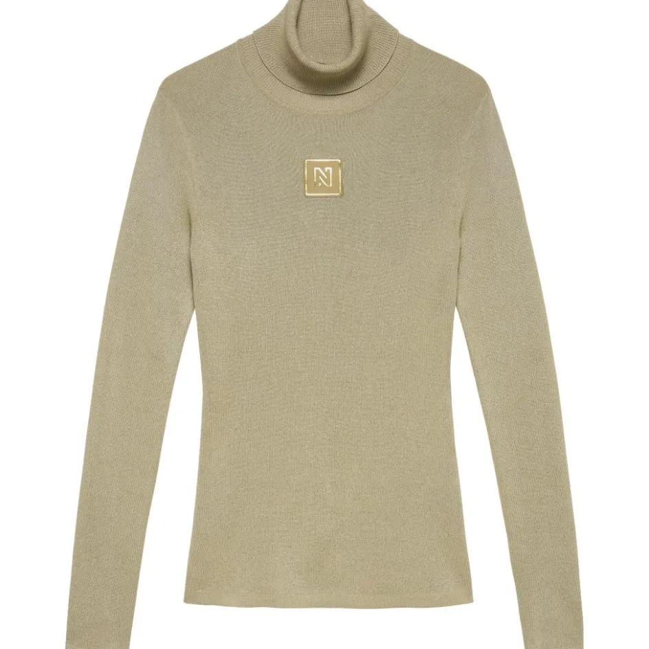 NIKKIE Ski Truien|Wintersport*Noroton Shiny sweater dames gold