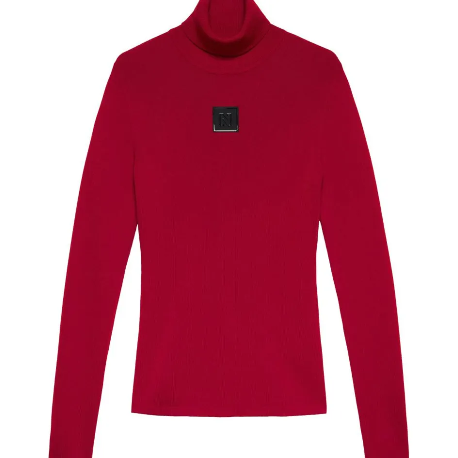 NIKKIE Ski Truien|Wintersport*Noroton Turtleneck sweater dames racing red