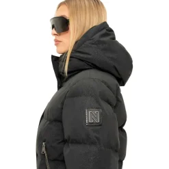 NIKKIE Ski Jassen|Wintersport*Numa Glitter winterjas dames black