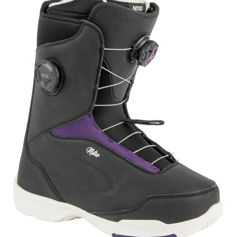 Nitro Snowboardschoenen|Wintersport*Scala BOA snowboardschoenen dames black purple