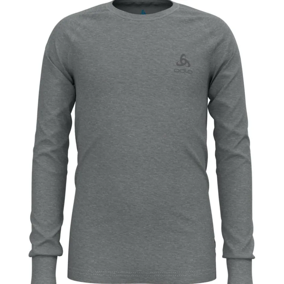 ODLO Thermokleding|Wintersport*Natural 100 Merino Warm LS thermoshirt junior grey melange