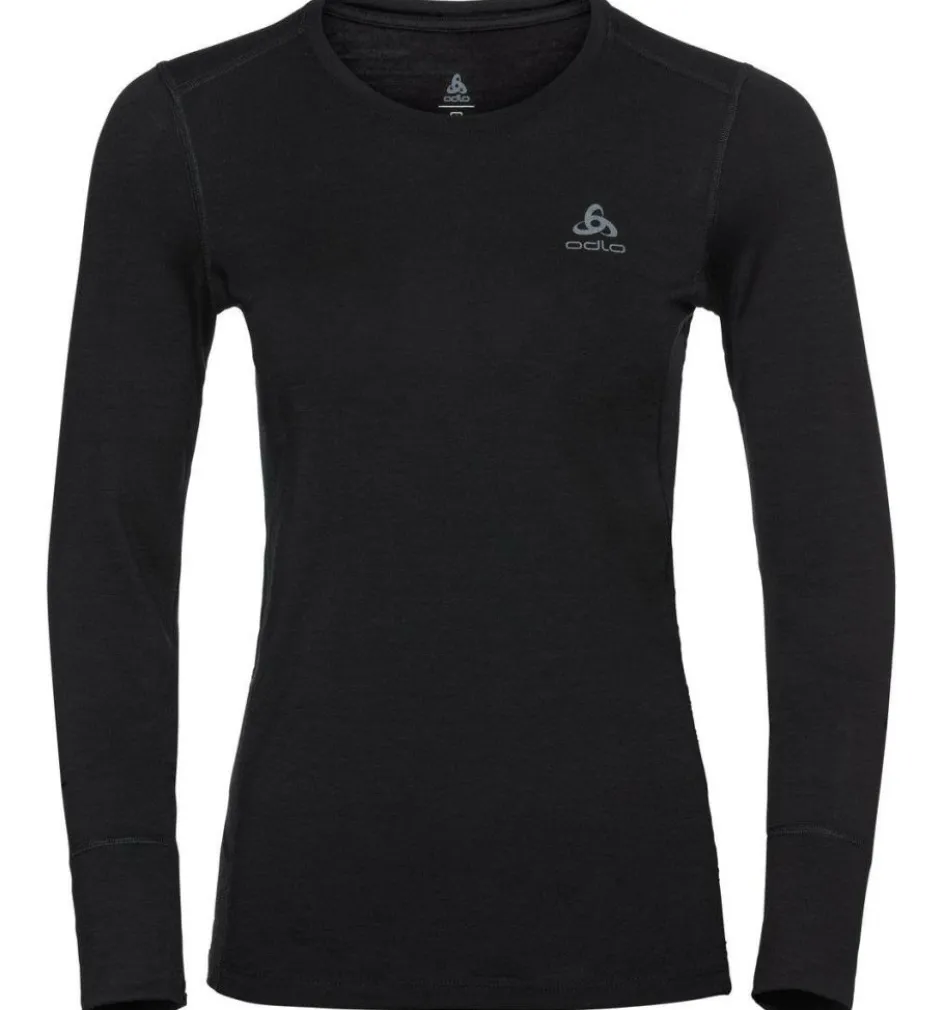 ODLO Thermokleding|Wintersport*Natural 100 Merino Warm LS thermoshirt dames black