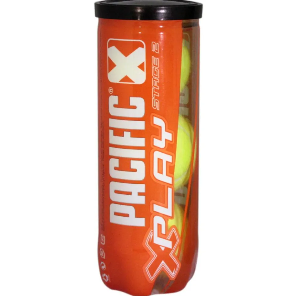 Pacific Tennisballen*X Play Stage 2 tennisballen 3-pack oranje groen