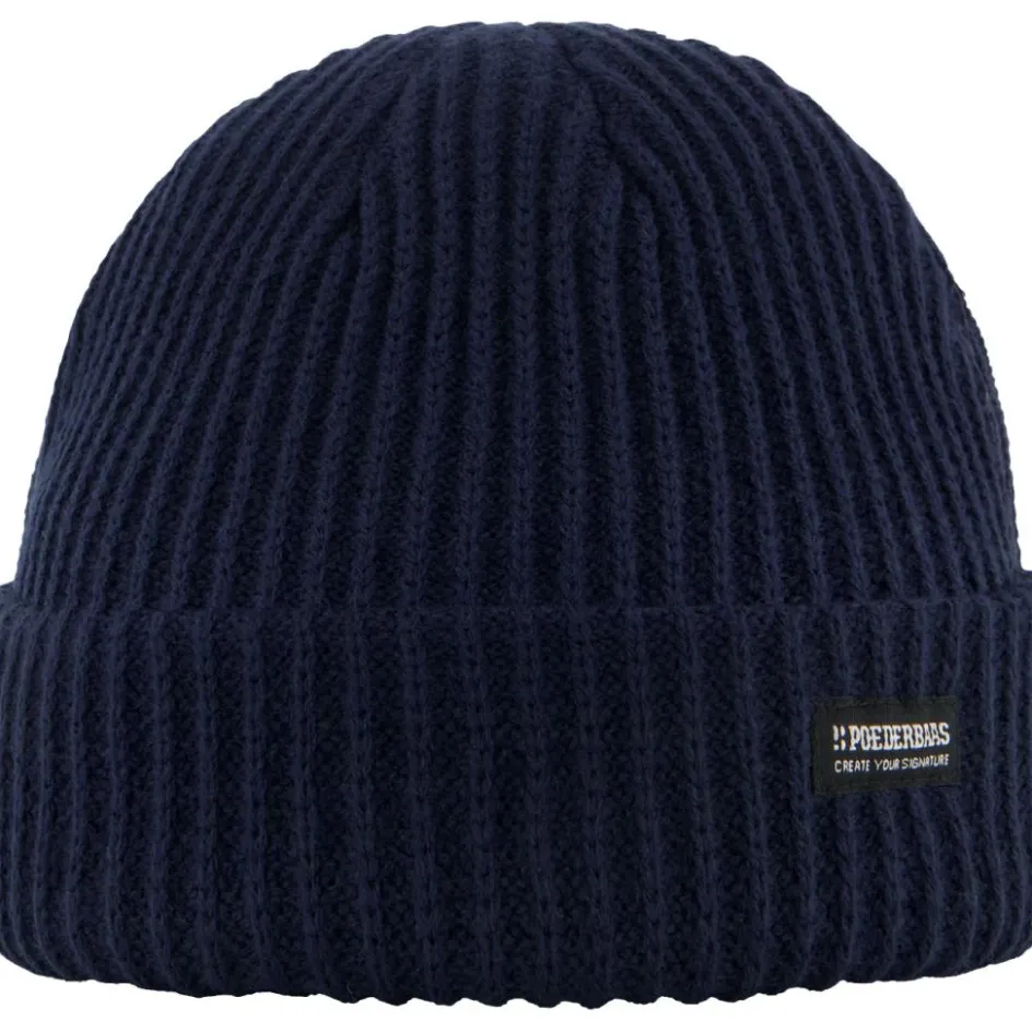 Poederbaas Mutsen|Wintersport*Royal Rib muts navy