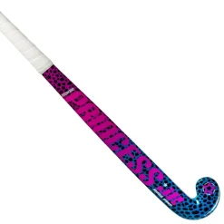 Princess Hockey Hockeystick* Woodcore Mid Bow hockeystick junior leopard purple neon pink