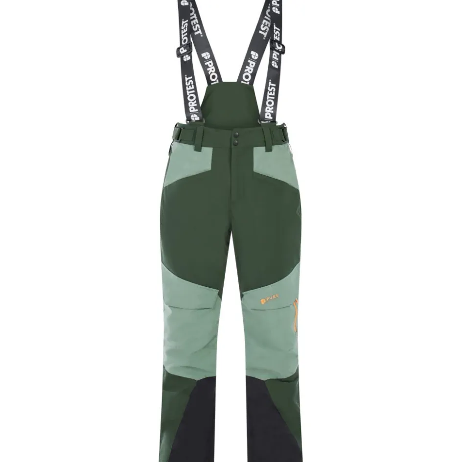 Protest Skibroeken|Wintersport*Reider salopette skibroek heren kale green