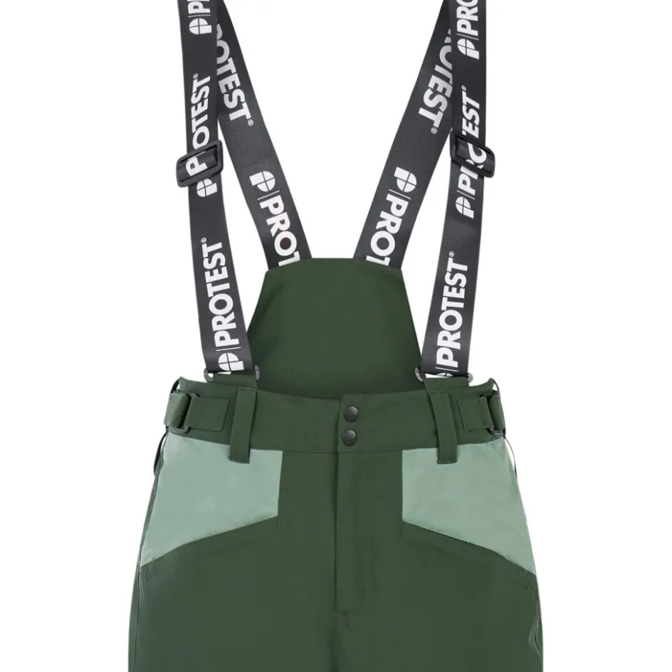 Protest Skibroeken|Wintersport*Reider salopette skibroek heren kale green