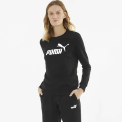 Puma Truien & Vesten*Essentials Logo Crew sweater dames black