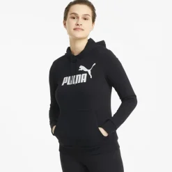 Puma Truien & Vesten*Essentials Logo hoodie dames black