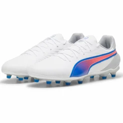 Puma Voetbalschoenen*KING MATCH FG AG voetbalschoenen heren white bluemazing flat light grey
