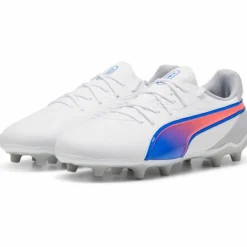 Puma Voetbalschoenen*KING MATCH FG AG voetbalschoenen junior white bluemazing flat light grey