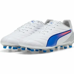Puma Voetbalschoenen*KING PRO FG AG voetbalschoenen heren white bluemazing flat light grey