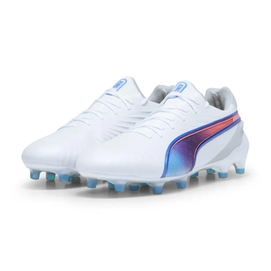 Puma Voetbalschoenen*KING ULTIMATE FG AG voetbalschoenen dames white bluemazing flat light grey sunset glow
