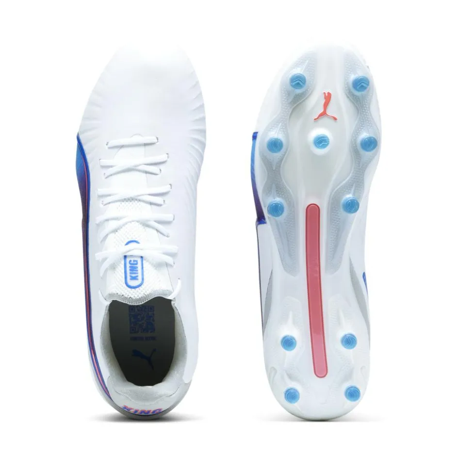 Puma Voetbalschoenen*KING ULTIMATE FG AG voetbalschoenen dames white bluemazing flat light grey sunset glow