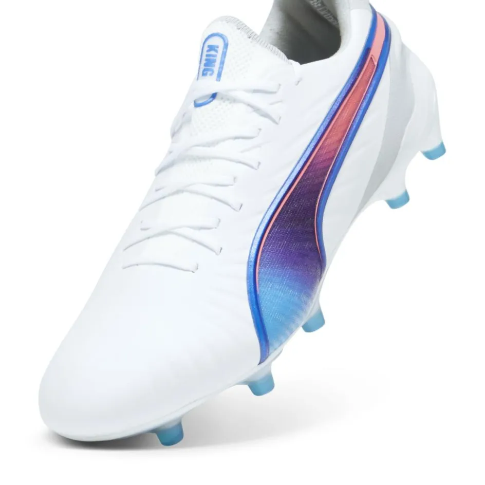 Puma Voetbalschoenen*KING ULTIMATE FG AG voetbalschoenen dames white bluemazing flat light grey sunset glow