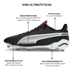 Puma Voetbalschoenen*King Ultimate FG AG voetbalschoenen heren black white fire orchid