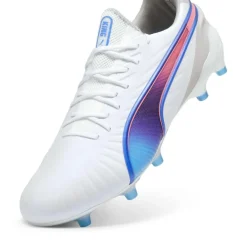 Puma Voetbalschoenen*KING ULTIMATE FG AG voetbalschoenen heren white bluemazing flat light grey sunset glow