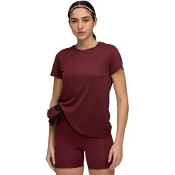 Puma Sportshirt*TAD ESSENTIALS shirt dames ruby shimmer heather
