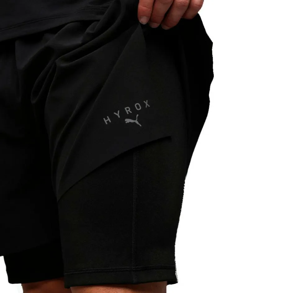 Puma Sportbroek*x HYROX 2 in 1 short heren black