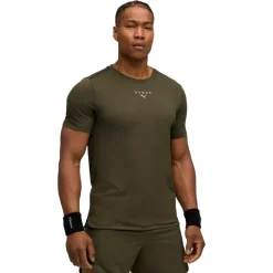 Puma Sportshirt*x HYROX Cloudspun ThermoAdapt shirt heren dark olive