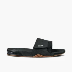 Reef Badslippers|Slippers*Fanning slippers heren black silver