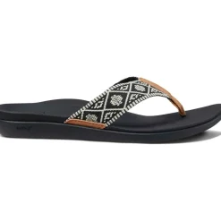Reef Slippers*Ortho Woven slippers dames black white