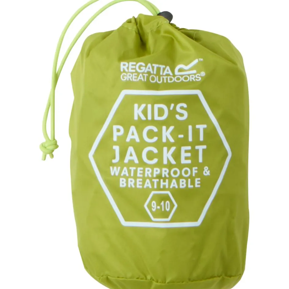 Regatta Regenkleding & -Laarzen*Pack It regenjas junior grenoble green