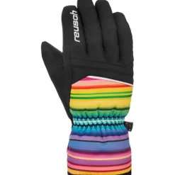 Reusch Handschoenen & Wanten|Wintersport*Alan handschoenen junior black multicolour lines