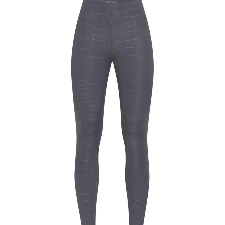 Röhnisch Sportbroek*112231 sportlegging dames dk plum emboss