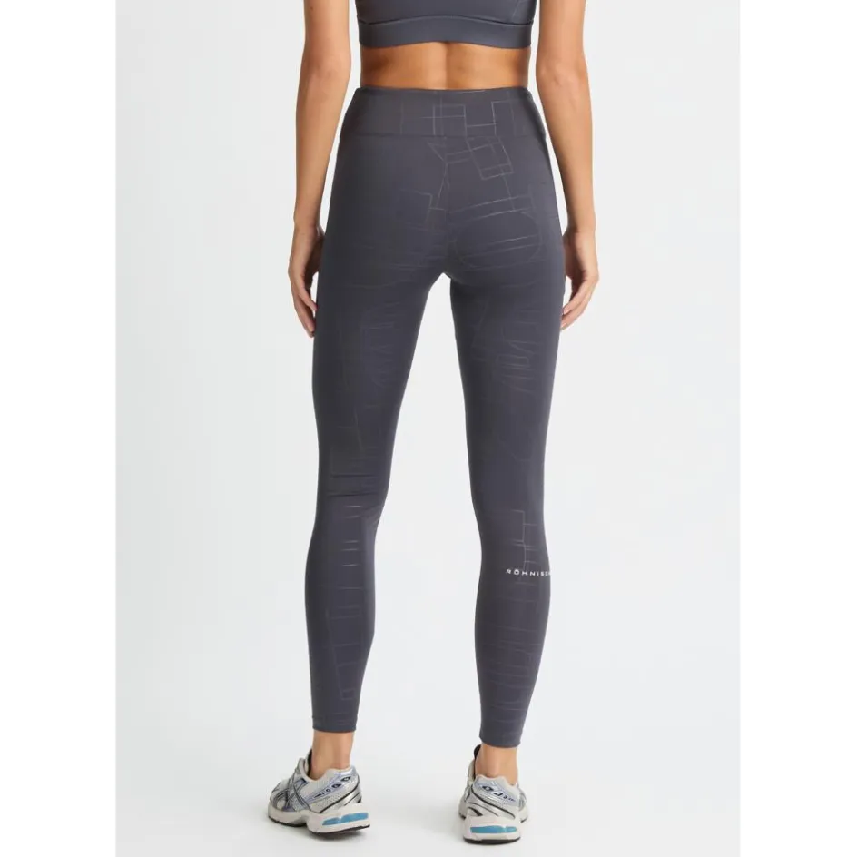 Röhnisch Sportbroek*112231 sportlegging dames dk plum emboss