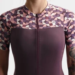 Rogelli Fietskleding*Essential Graphic fietsshirt dames bordeaux coral