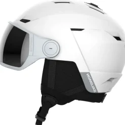 Salomon Skihelmen|Wintersport*Icon LT Visor skihelm dames white uni silver
