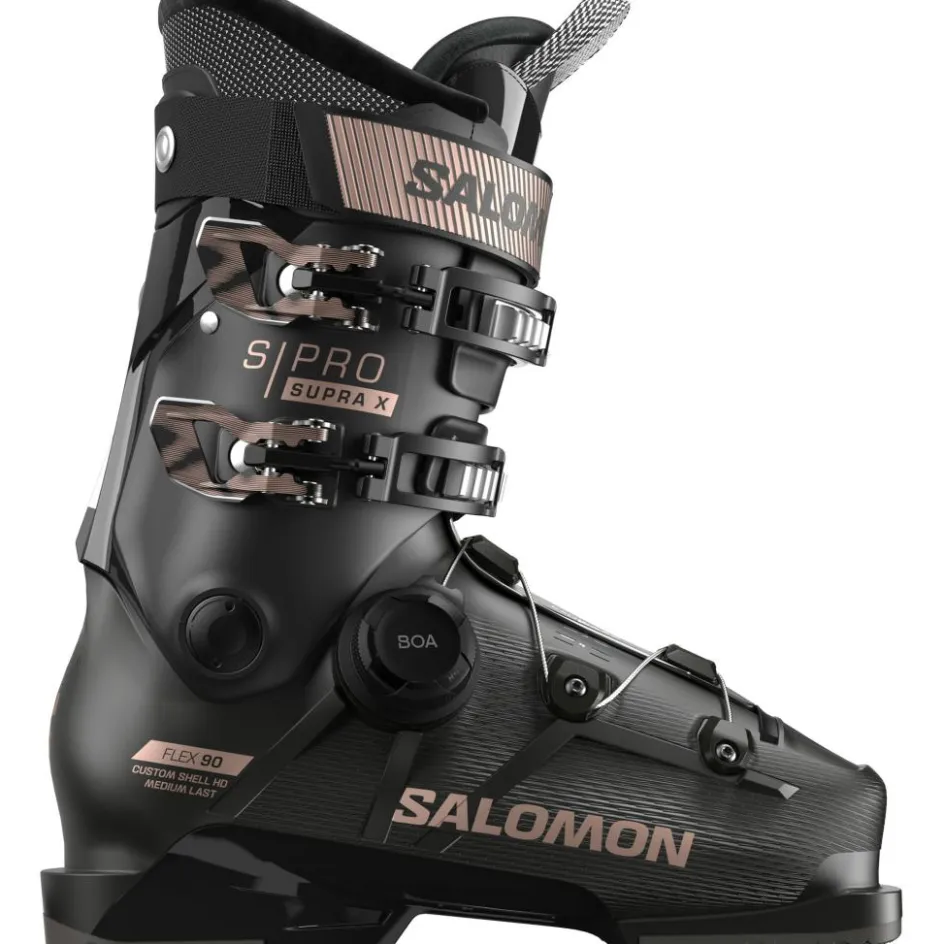 Salomon Skischoenen|Wintersport*S/Pro Supra X90 MV BOA skischoenen dames black beluga pink gold