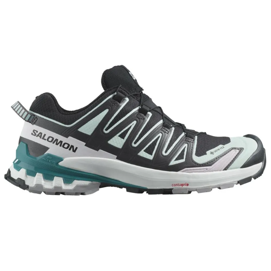 Salomon Wandelen|Wandelschoenen*XA Pro 3D V9 GTX wandelschoenen dames black bleached aqua harbor blue
