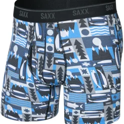 SAXX Sportondergoed*Quest Quick-Dry Mesh onderbroek heren winter angler-blue