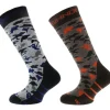 Sinner Skisokken|Snowboardsokken*Camo skisokken junior 2-pack - EU 35 - 38