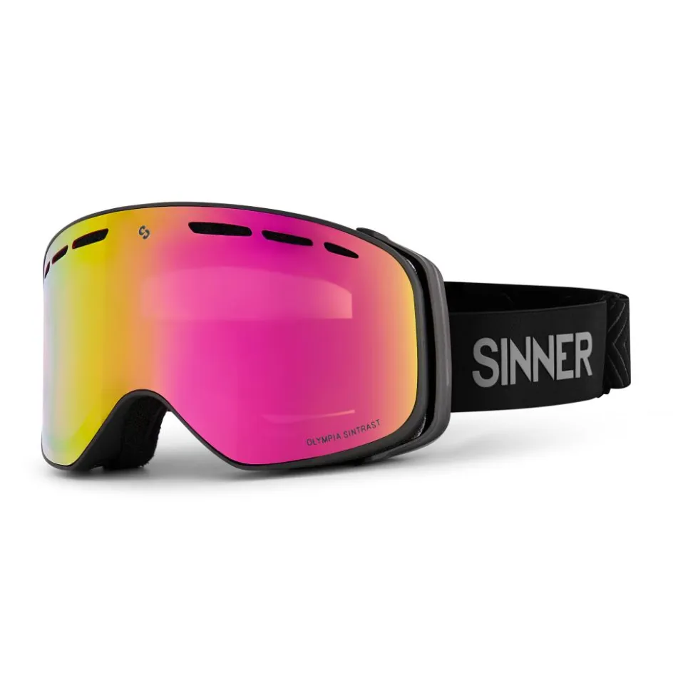 Sinner Skibrillen|Wintersport*OLYMPIA+ skibril pink SINTRAST black