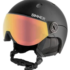 Sinner Skihelmen|Wintersport*TITAN VISOR skihelm matte black red